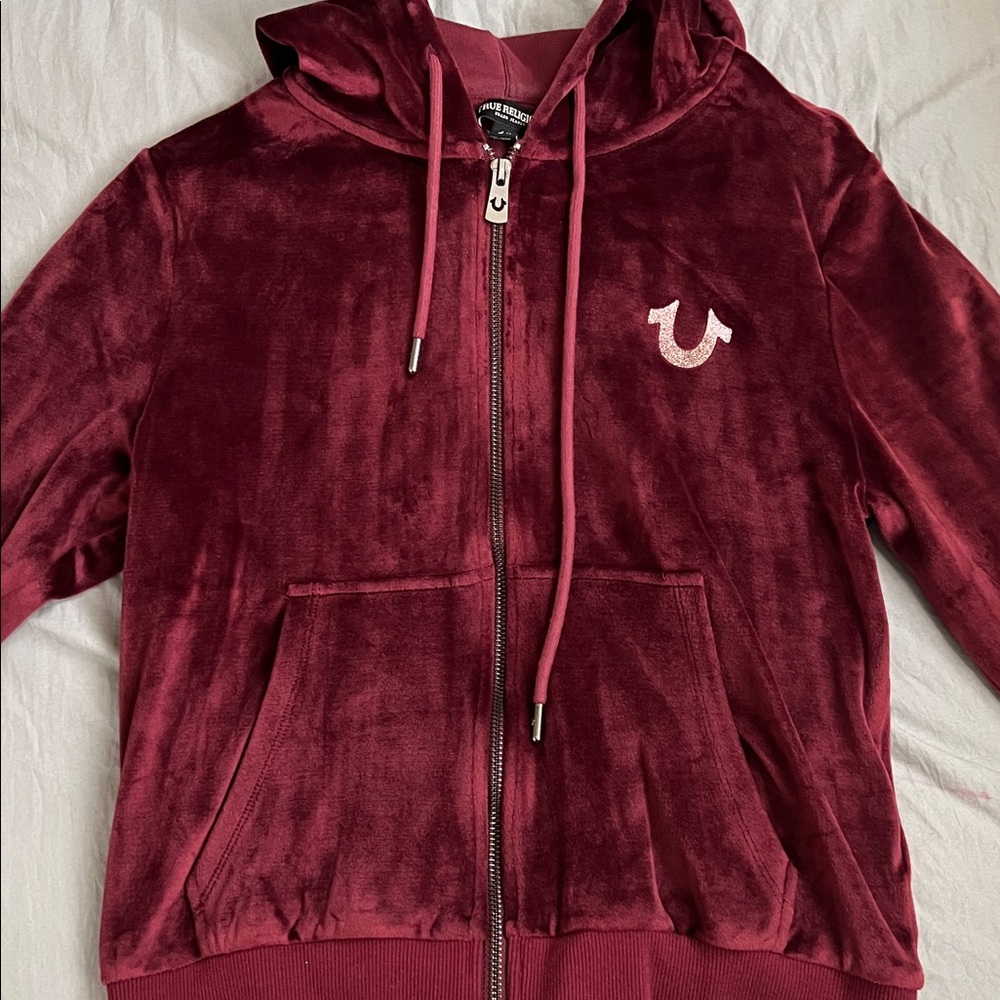 True Religion Rich Red Velour Jacket